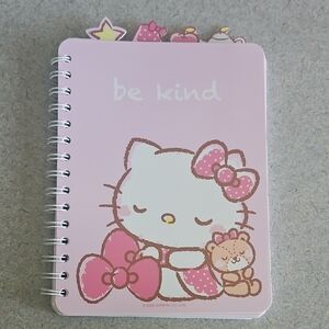 Sanrio Pink and White Spiral Notebook with Cute Tabs